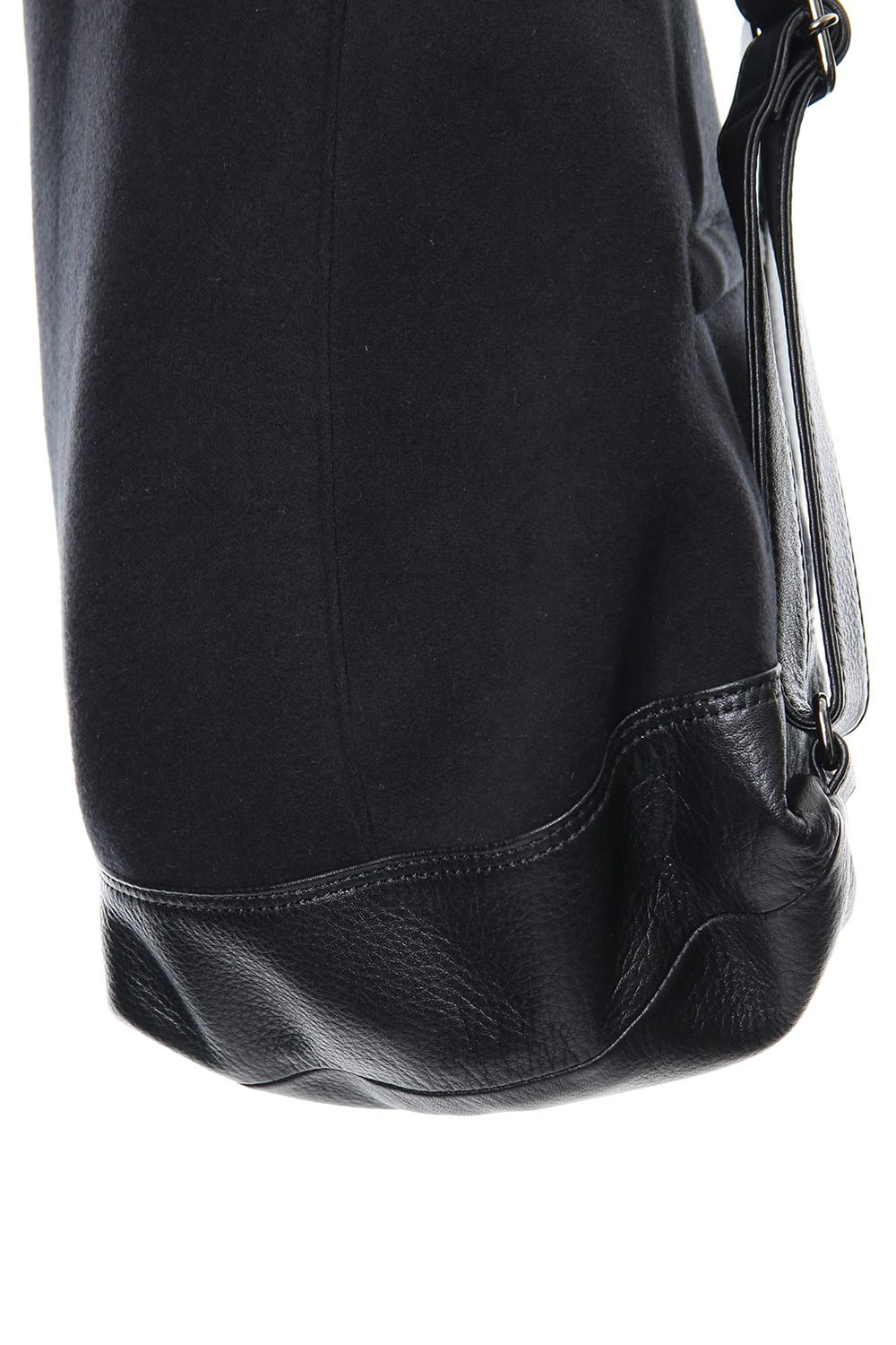 Switching Tuck Back Pack BIG Brushed & Leather - DV-I10-903 Black