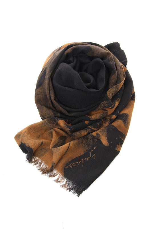Dahlia Grilled Stole Wool Discharge - DV-L12-104