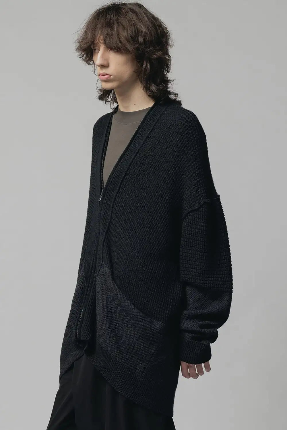 7G Knit Cardigan Black