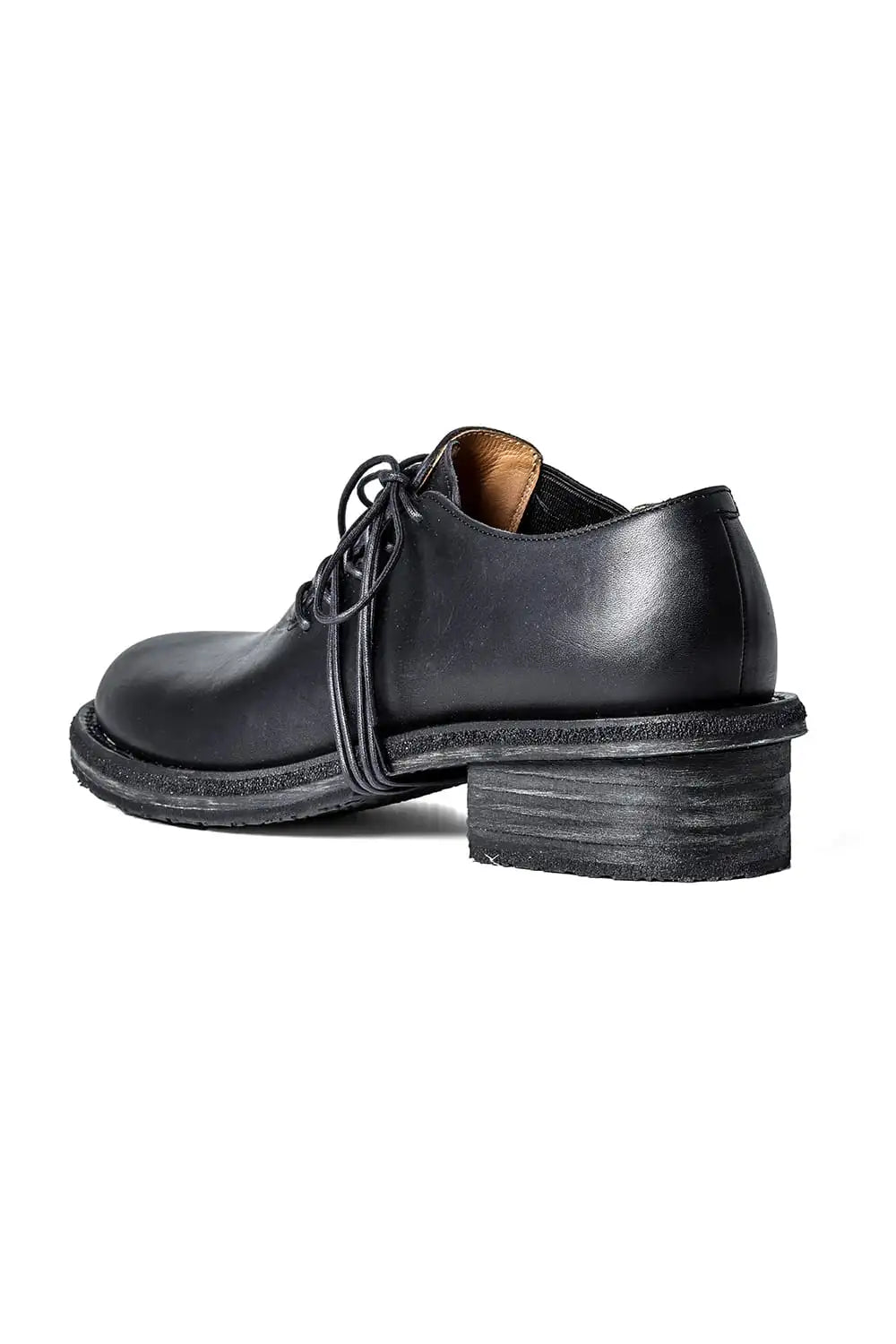 Diagonal Lace-up Derby Shoes  Black