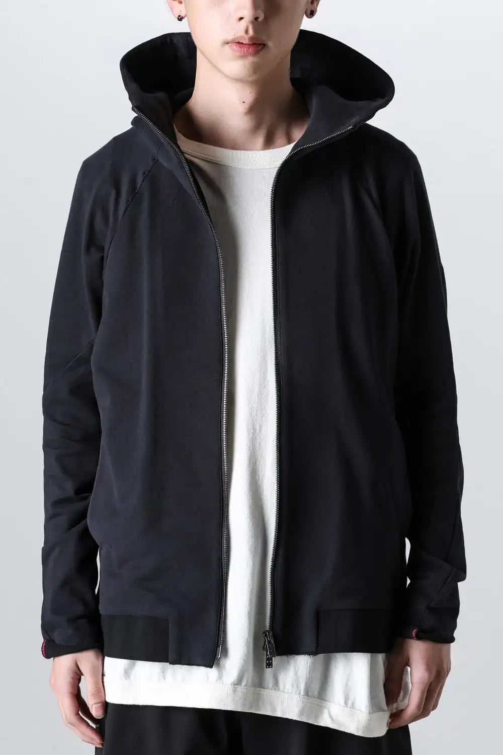Hooded jacket stretch jersey