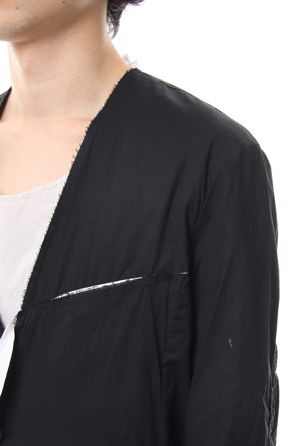 Ribbon Coat - Black / White