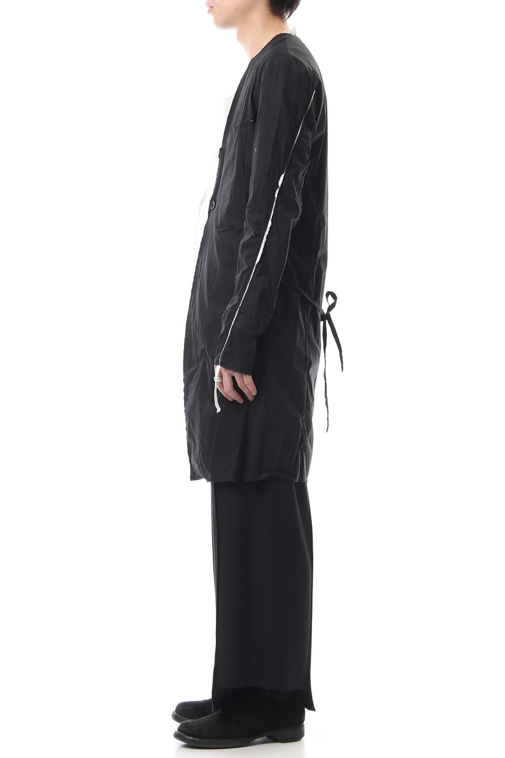 Ribbon Coat - Black / White