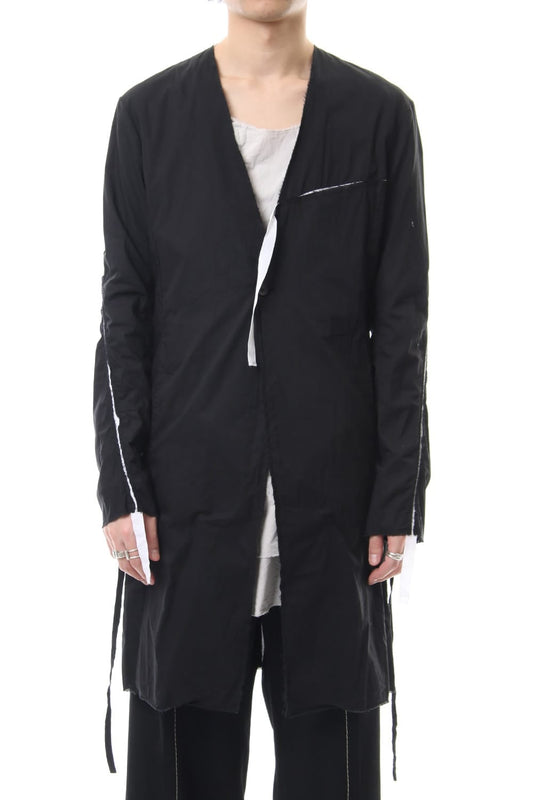Ribbon Coat - Black / White