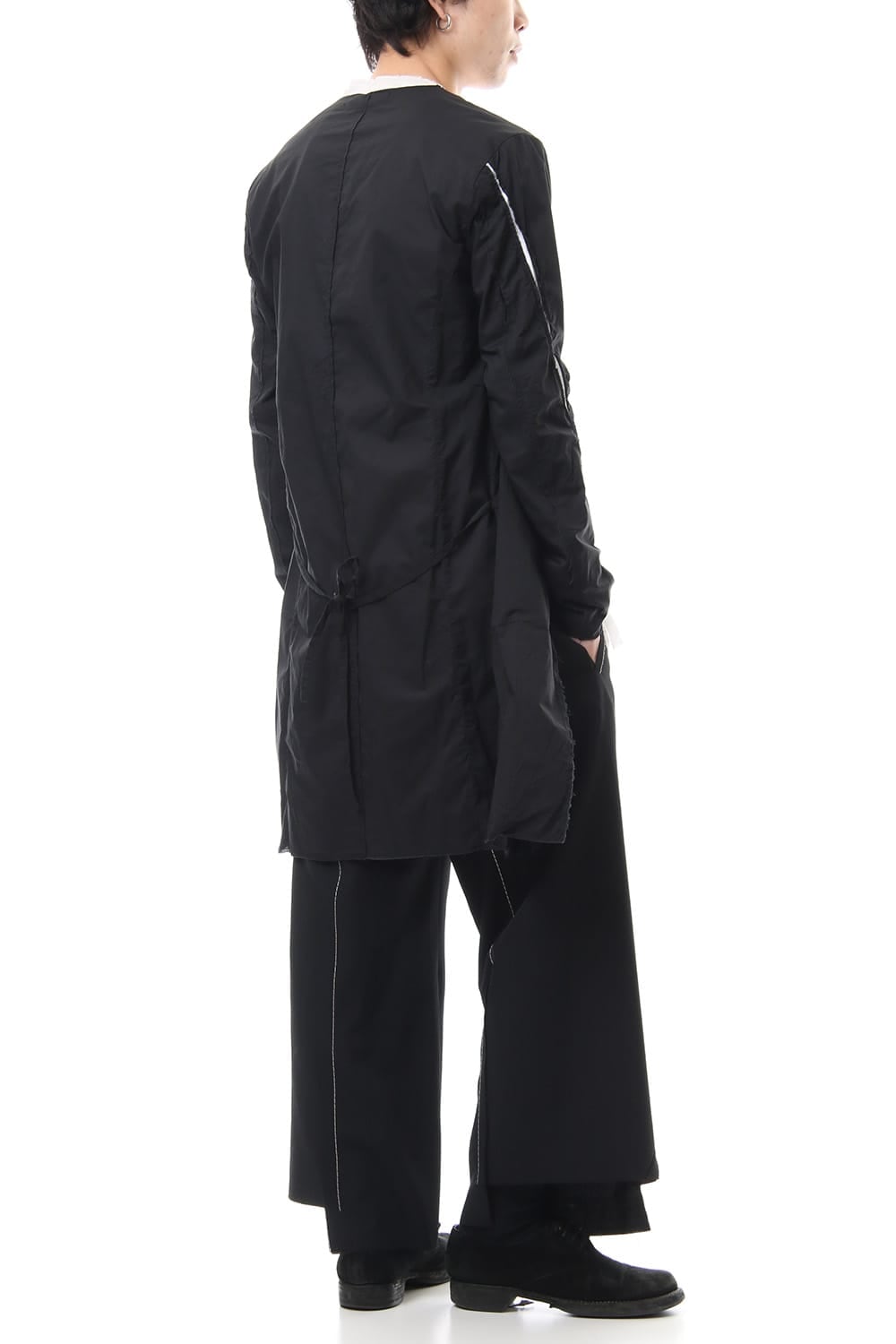 Ribbon Coat - Black / White