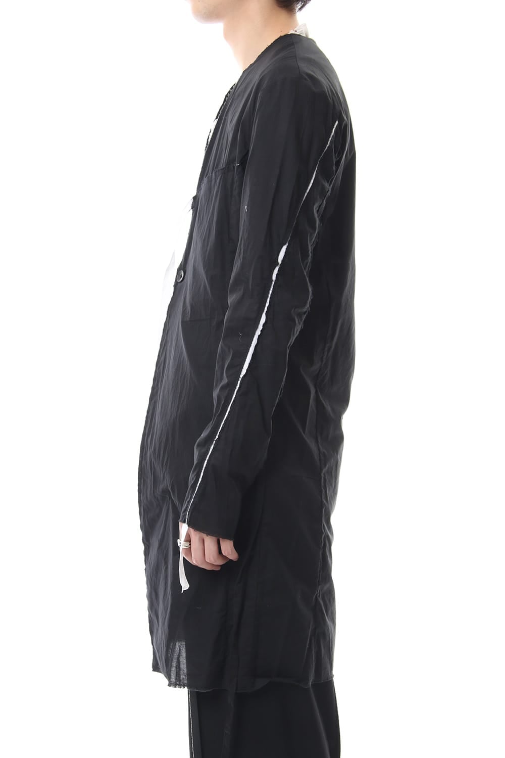 Ribbon Coat - Black / White