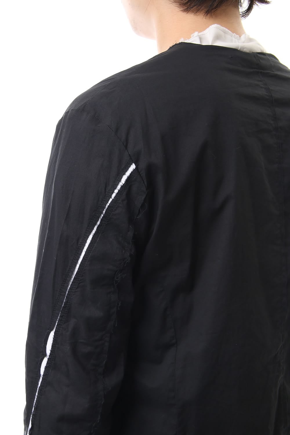 Ribbon Coat - Black / White