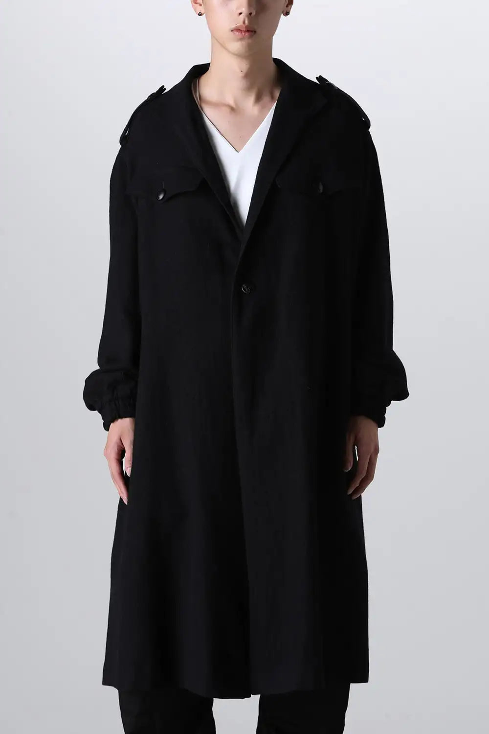 Stand Collar Drape Coat