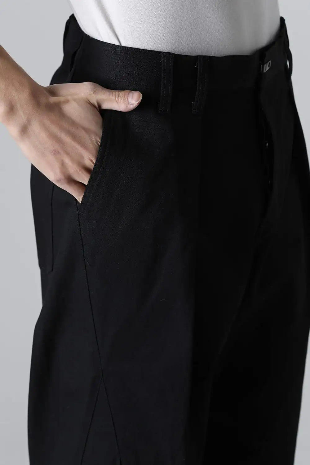 Denim Wide Pants  Black