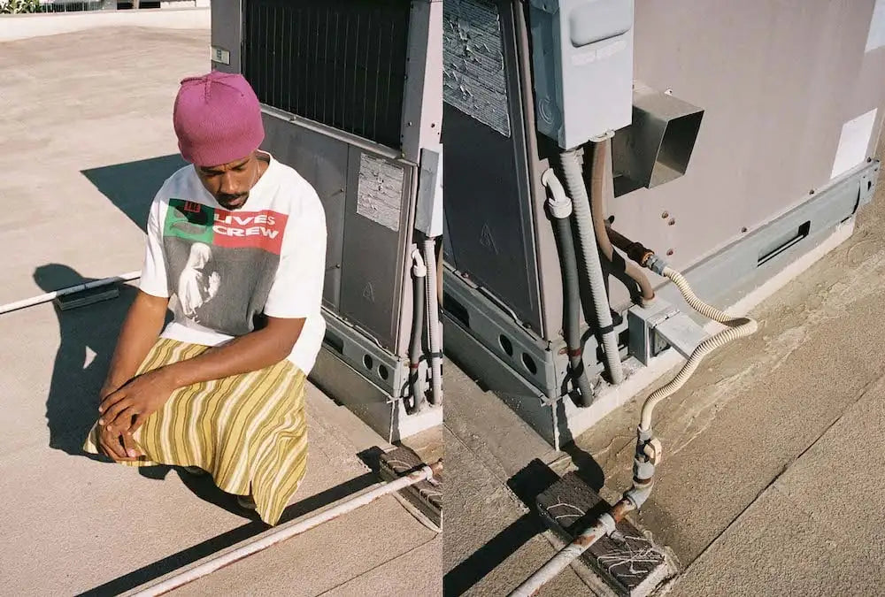 DENIM TEARS × SAINT Mxxxxxx LIVES CREW Short sleeve T-shirt