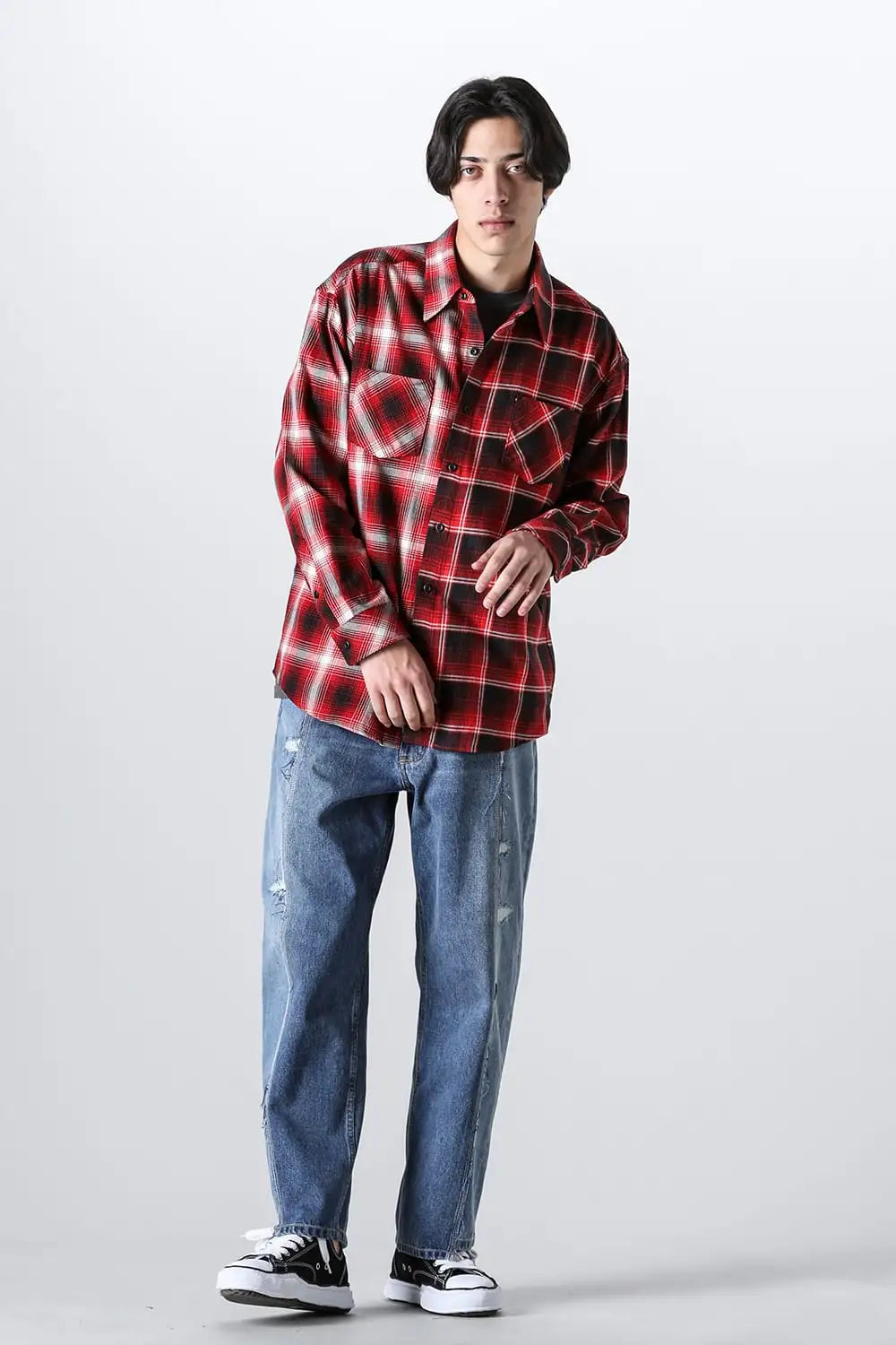 ドッキングシャツ レッド