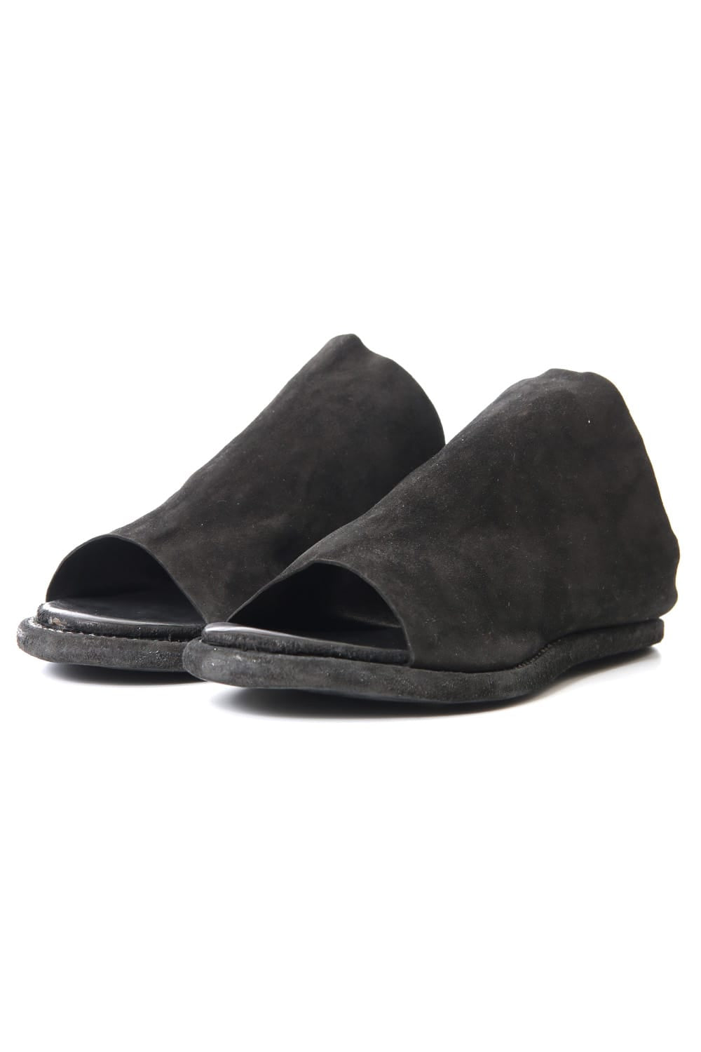 Leather Sandal KANGAROO REVERSE - Black