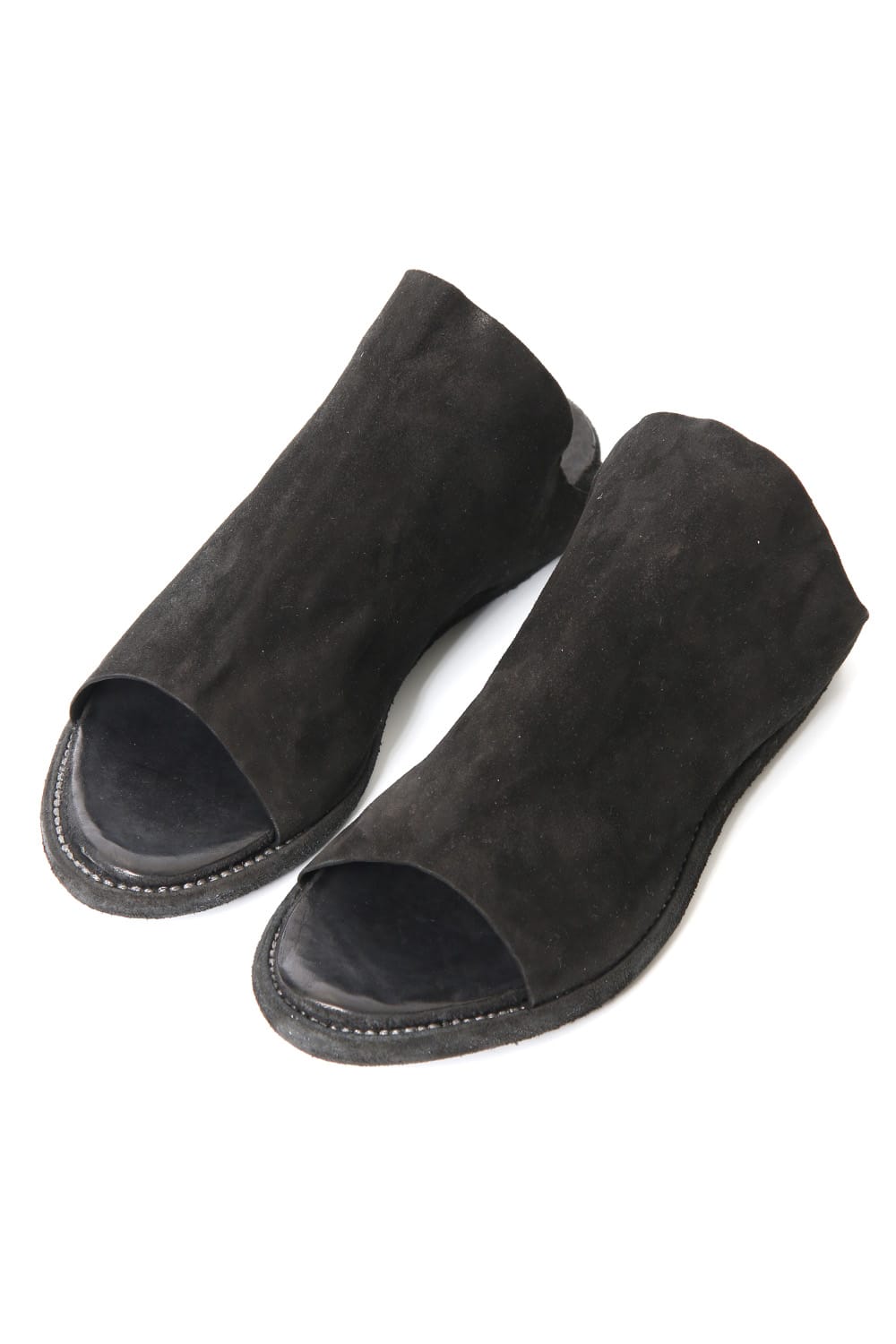 Leather Sandal KANGAROO REVERSE - Black