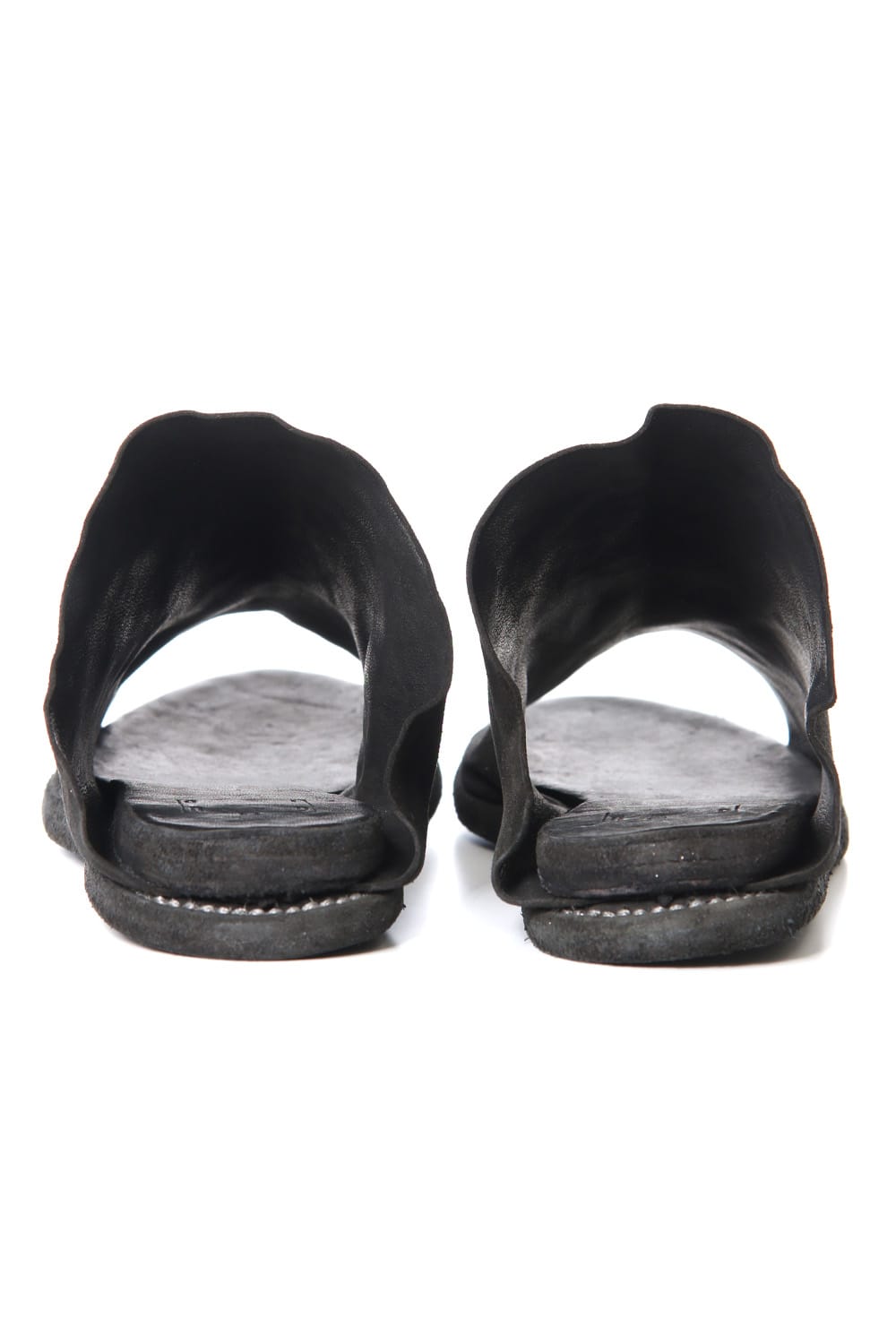 Leather Sandal KANGAROO REVERSE - Black