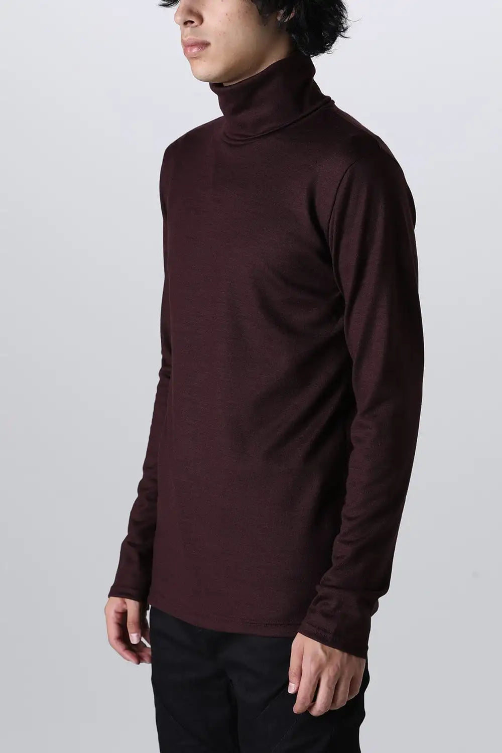 Washable Wool Turtle Neck Bordeaux