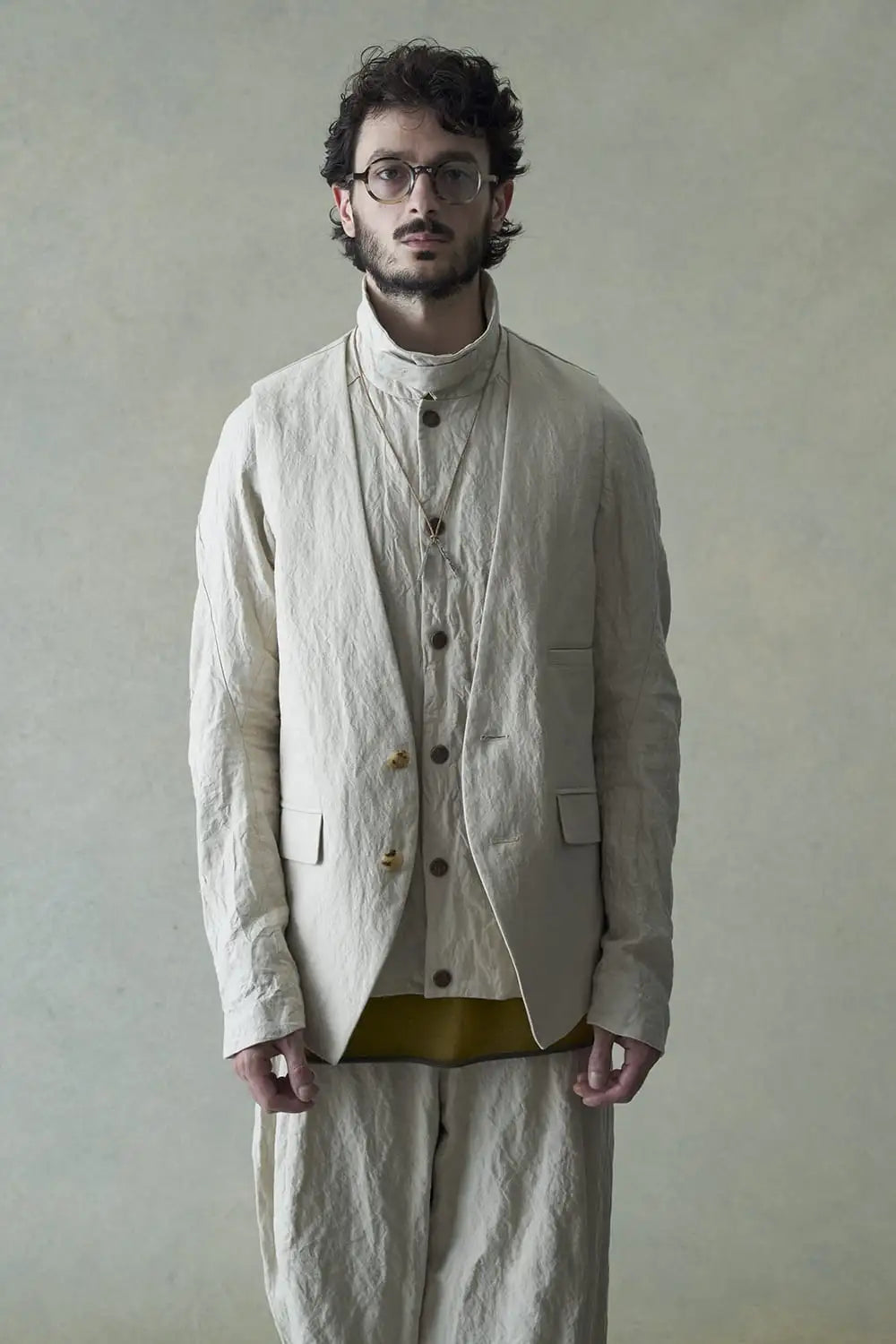 ジャケット カナパコットンメタルシュリンク