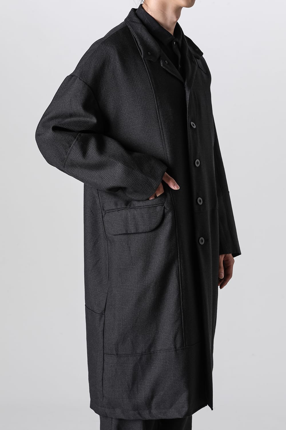 パッチワーク リラックス フィット コート グレン チェック FIGS