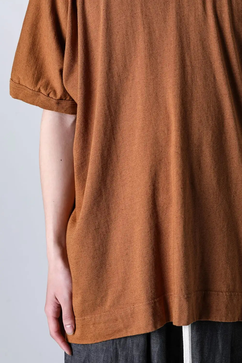 BASIC TEE Cotton Hemp Jersey COPPER BROWN