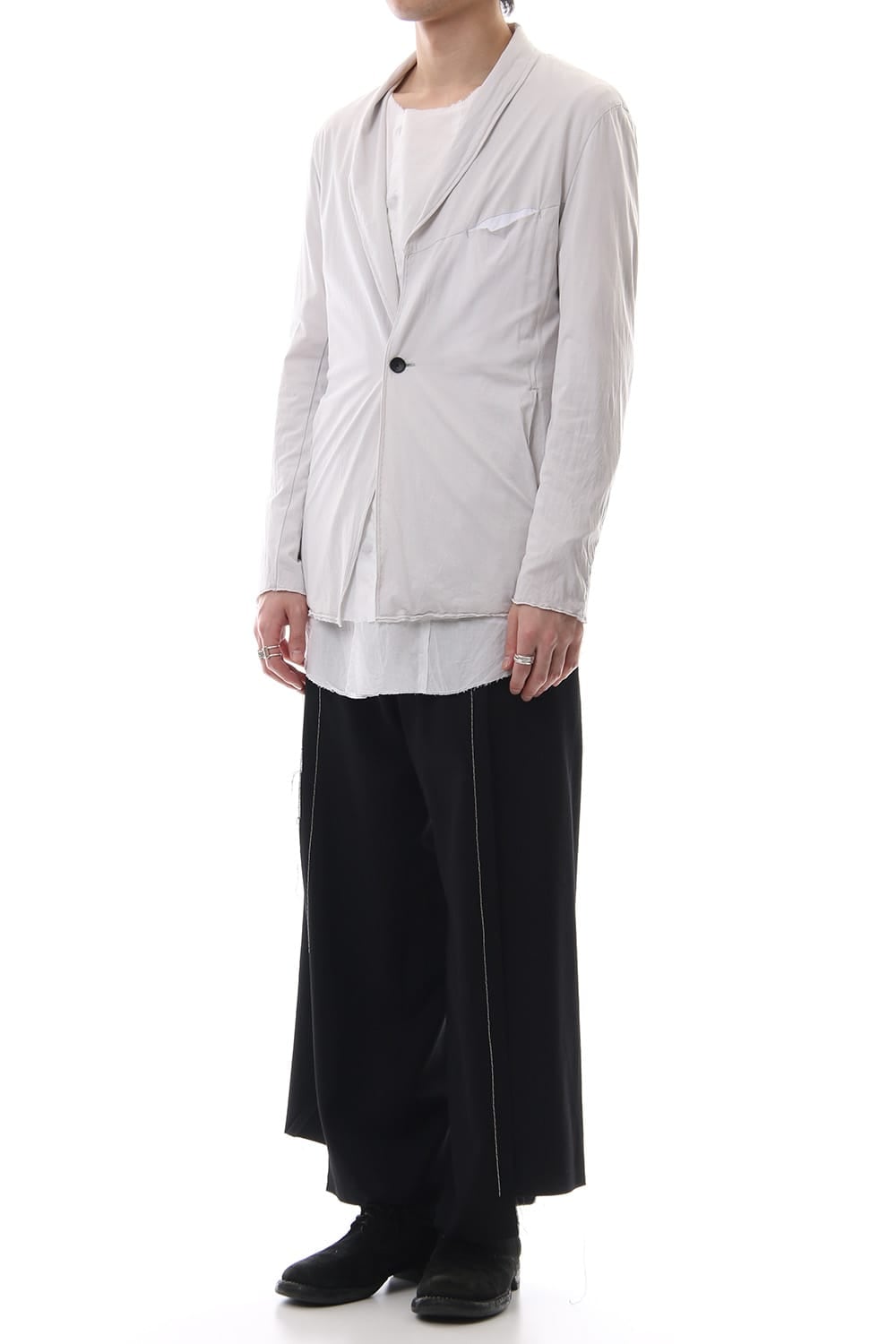 Layered Short cardigan - Grey