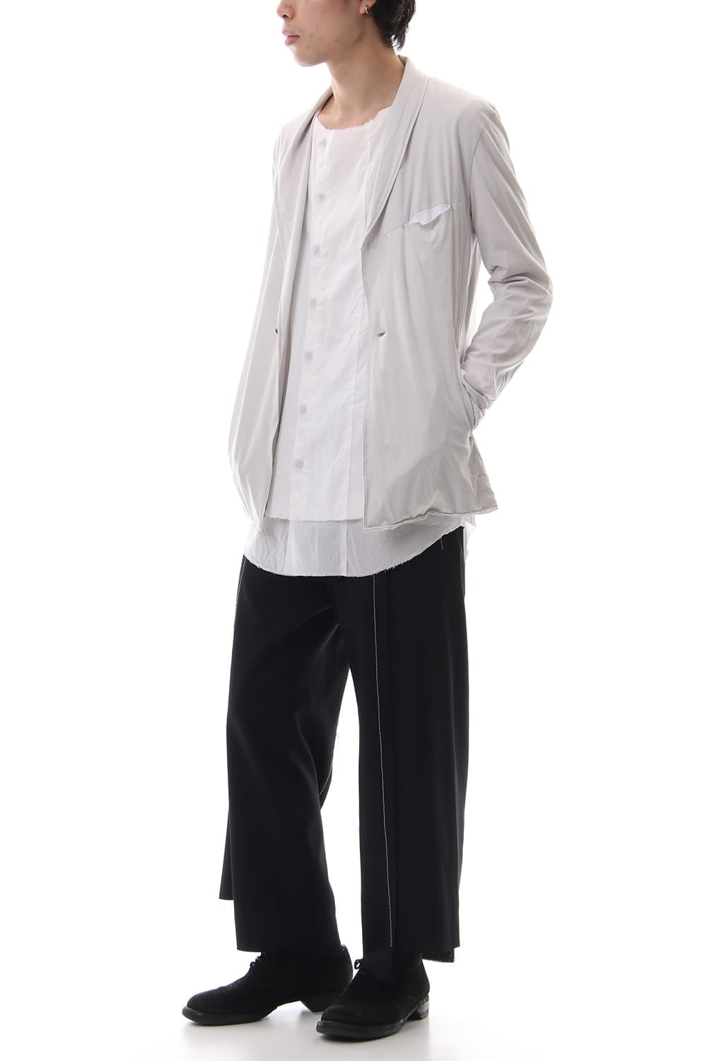 Layered Short cardigan - Grey