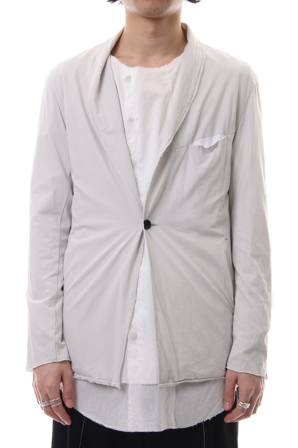 Layered Short cardigan - Grey