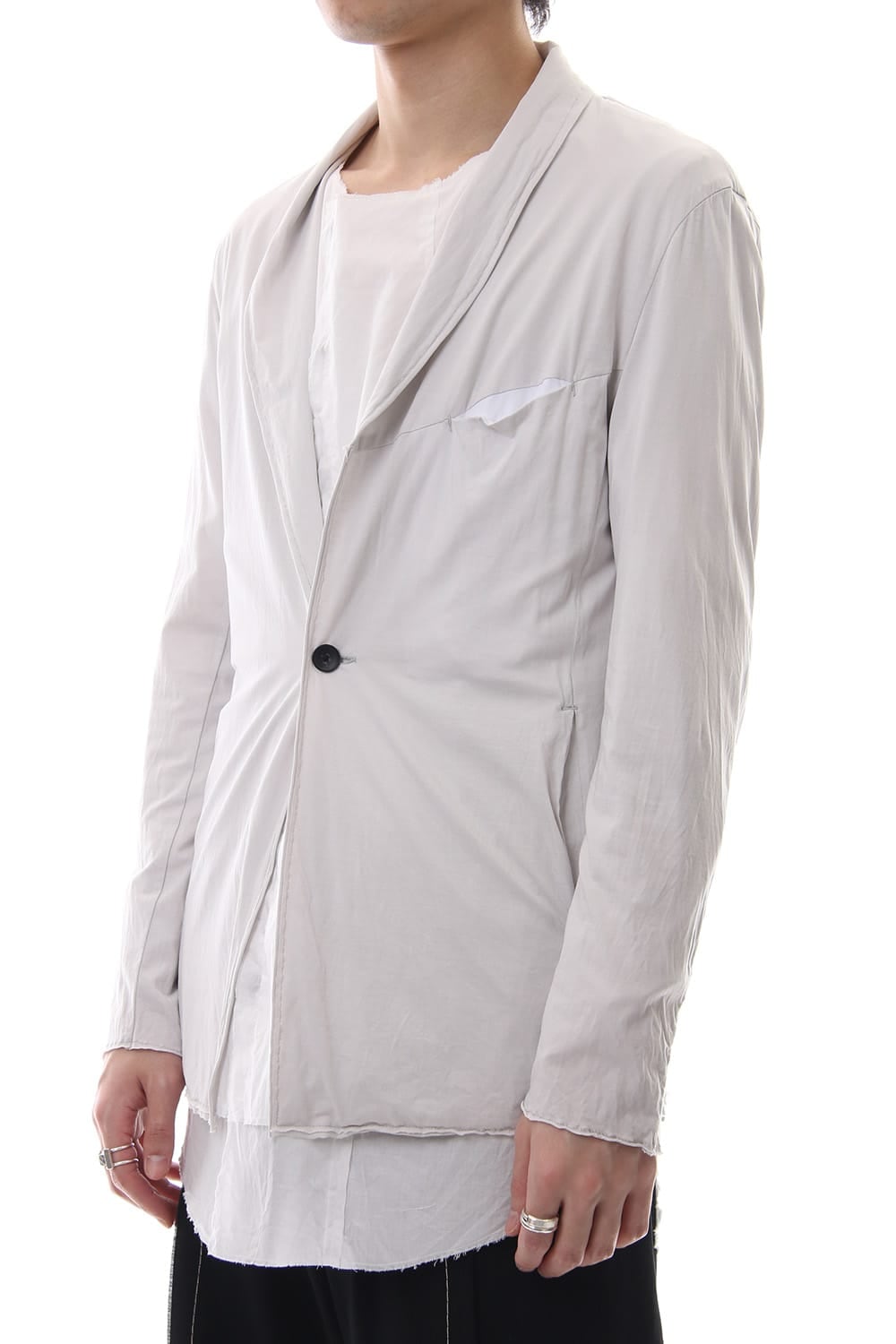 Layered Short cardigan - Grey