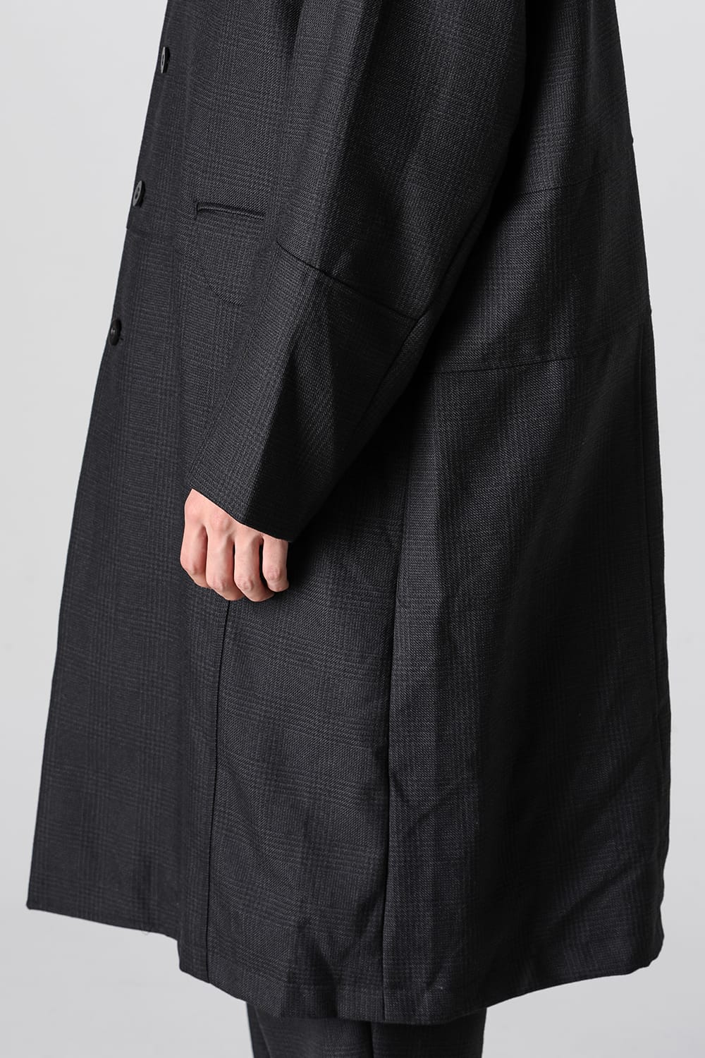 パッチワーク リラックス フィット コート グレン チェック FIGS