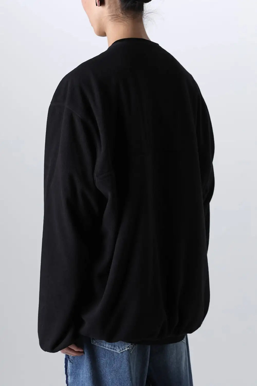 back gusset sleeve full zip fleece jacket.(solid)