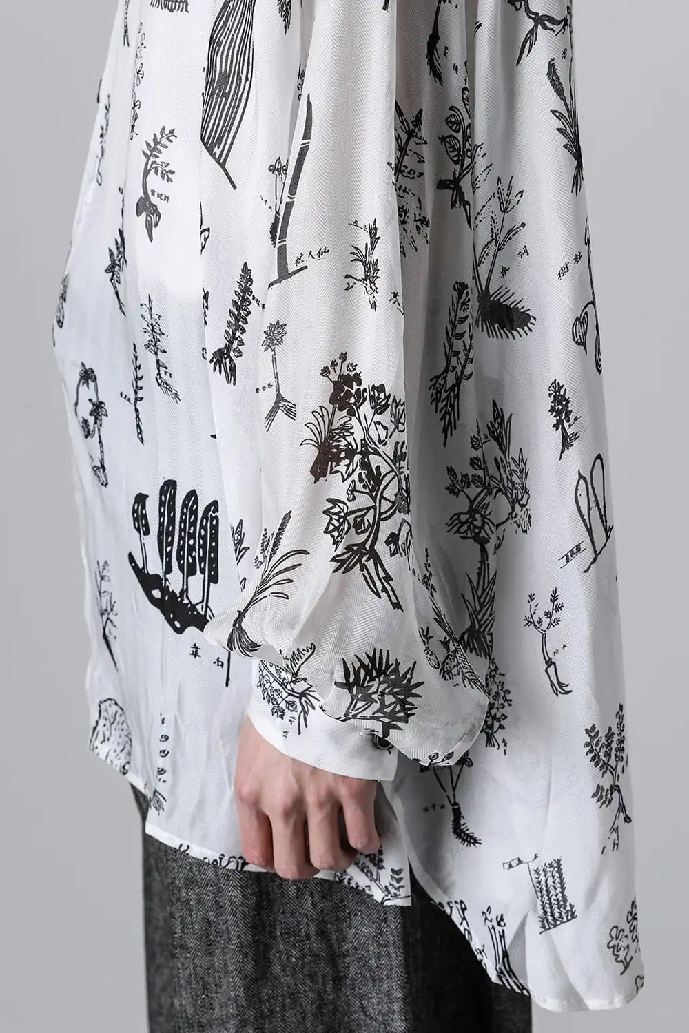 Chinese Medicine Print LS Shirt