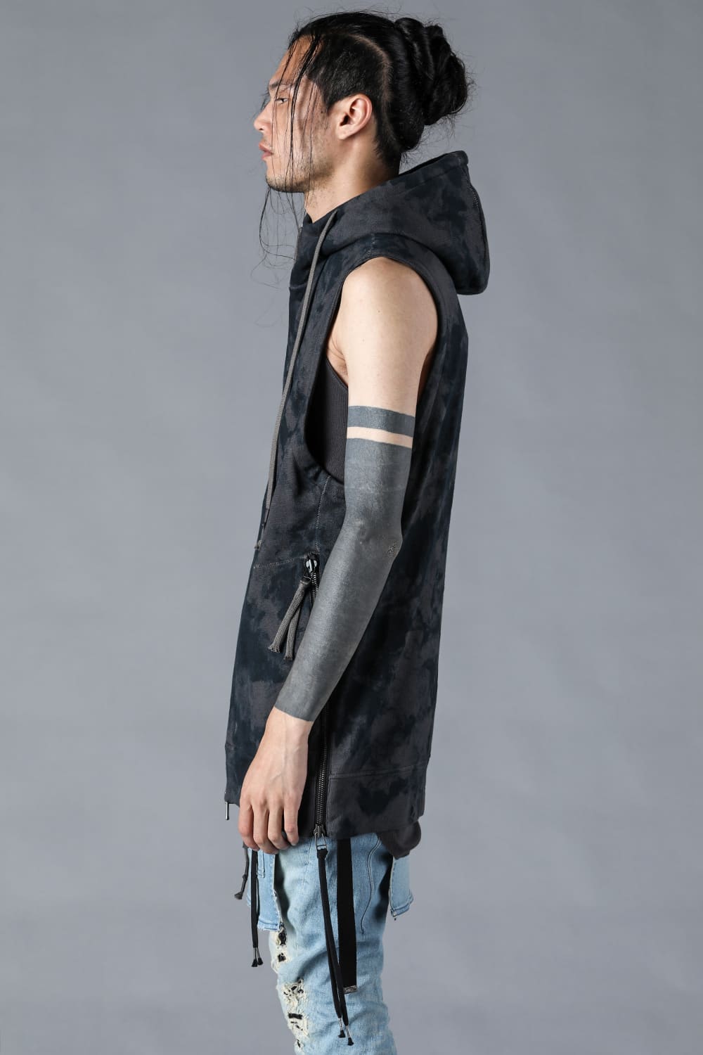 Untwisted Fleece-Line Coate Hooded Vest