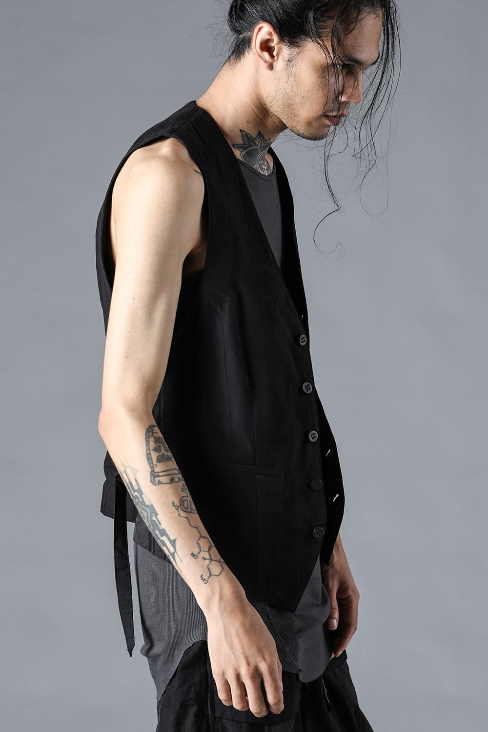 Crack Random Stripe Jacquard Vest