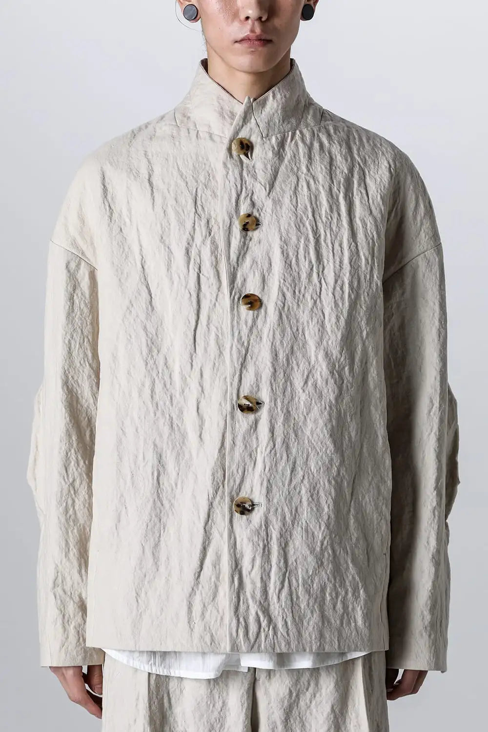 Jacket canapa / cotton metal shrink