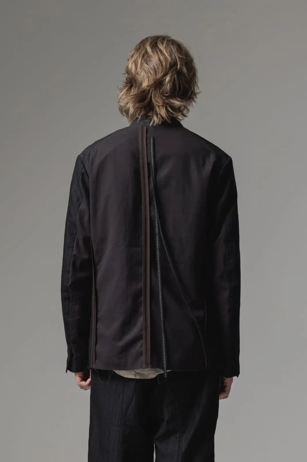 ジャケット コットン リネン ストライプ