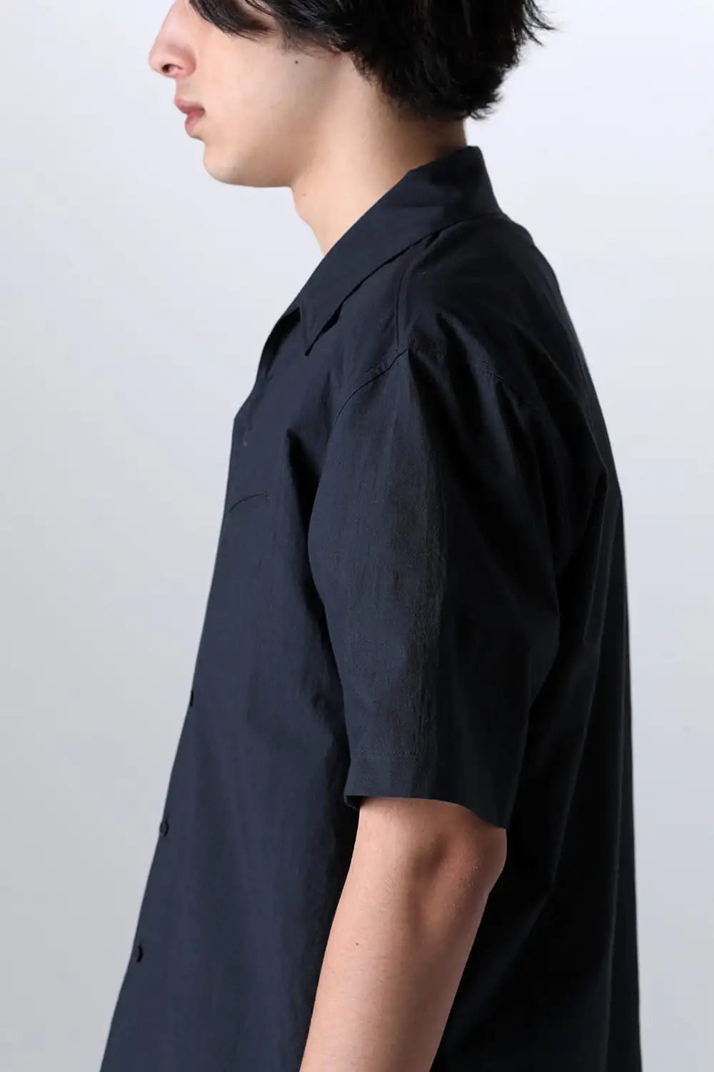 Slash Pocket Short Sleeved Shirt Navy