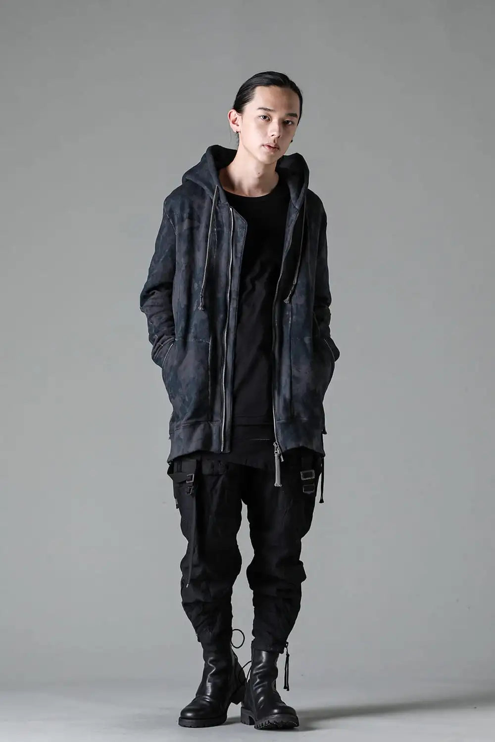 Untwisted Fleece-Lined Coating Hooded Jacket