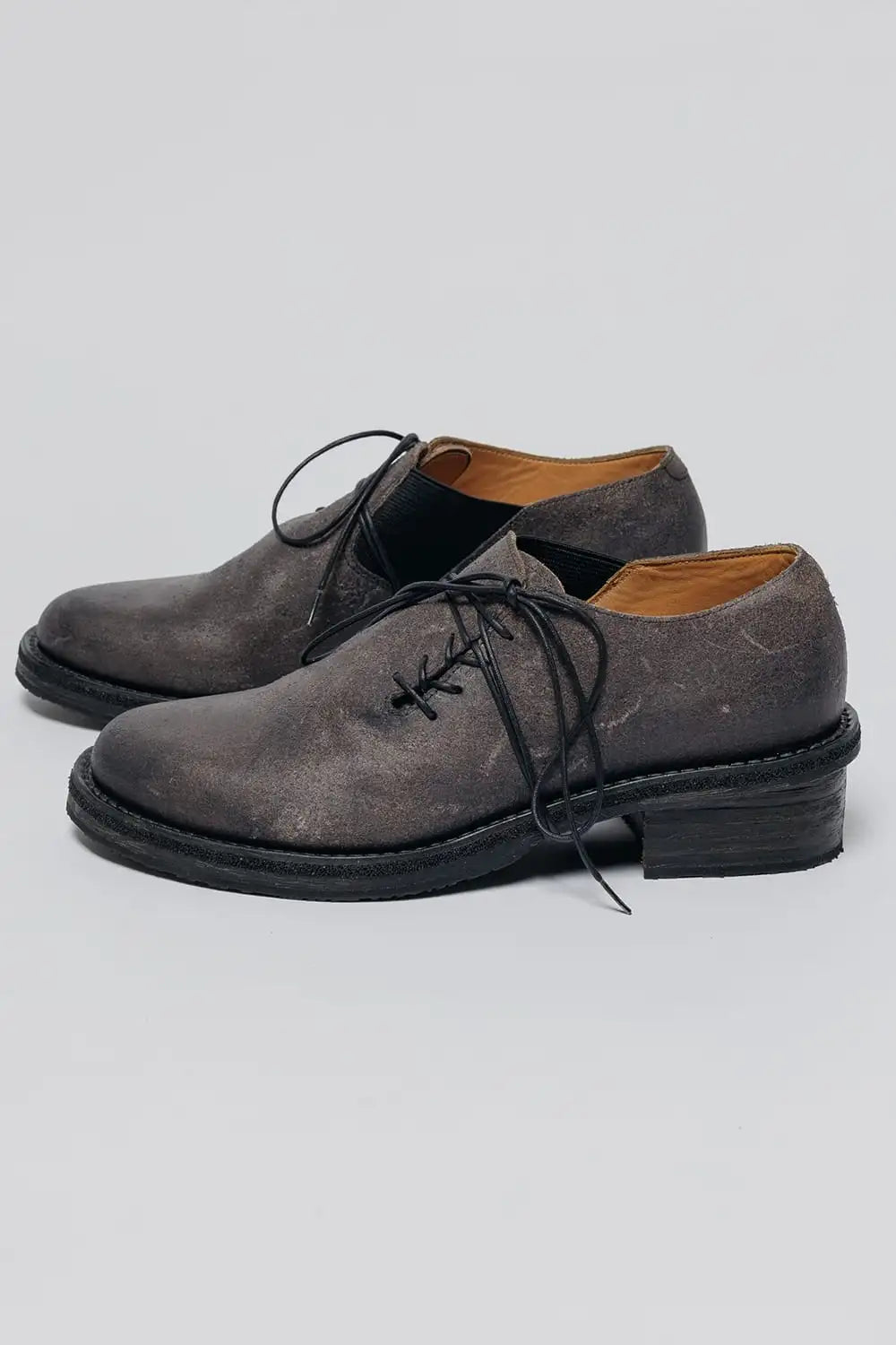 Diagonal Lace-up Derby Shoes  D.Gray