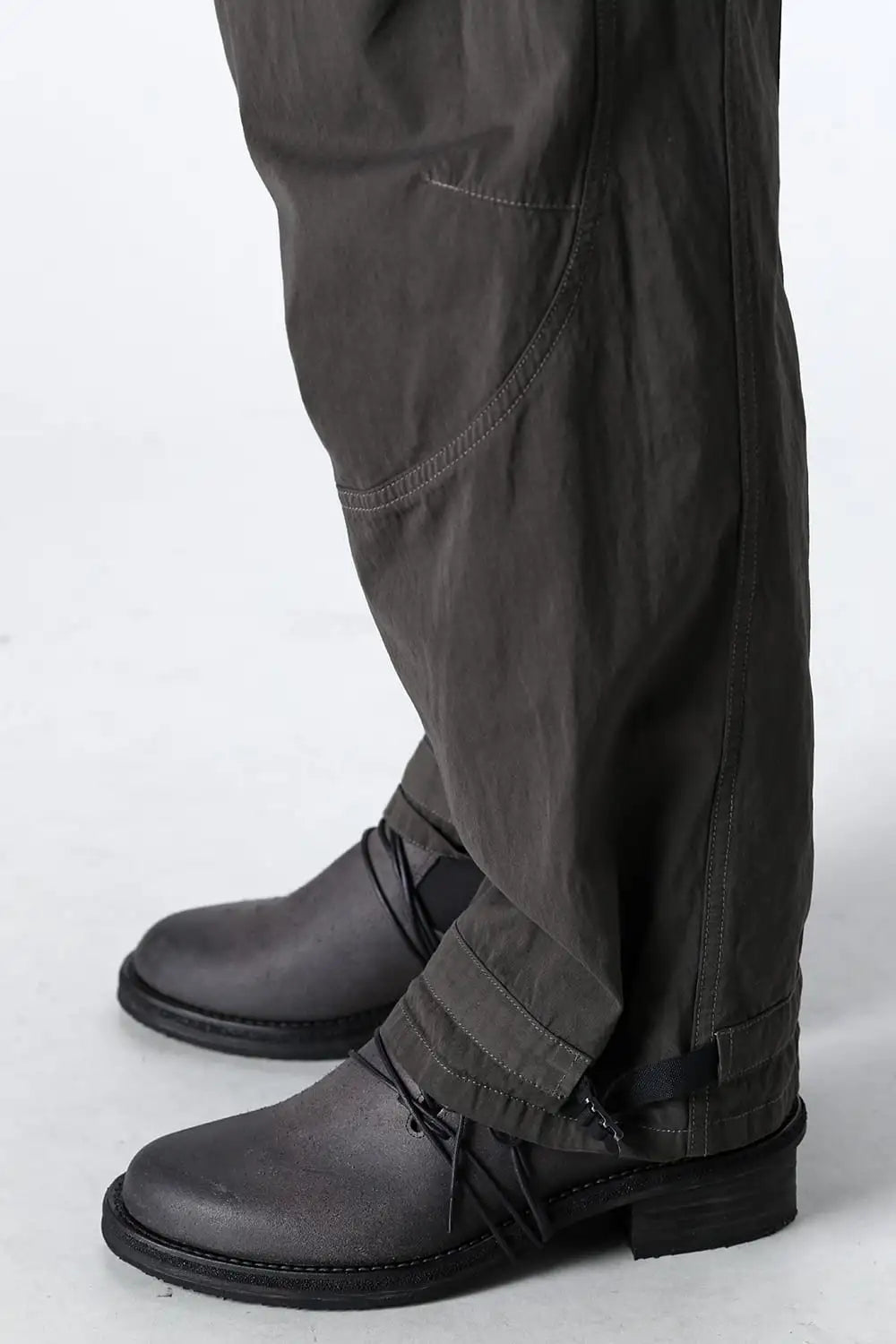 Dry Cotton Wide Trousers  Olive Drab