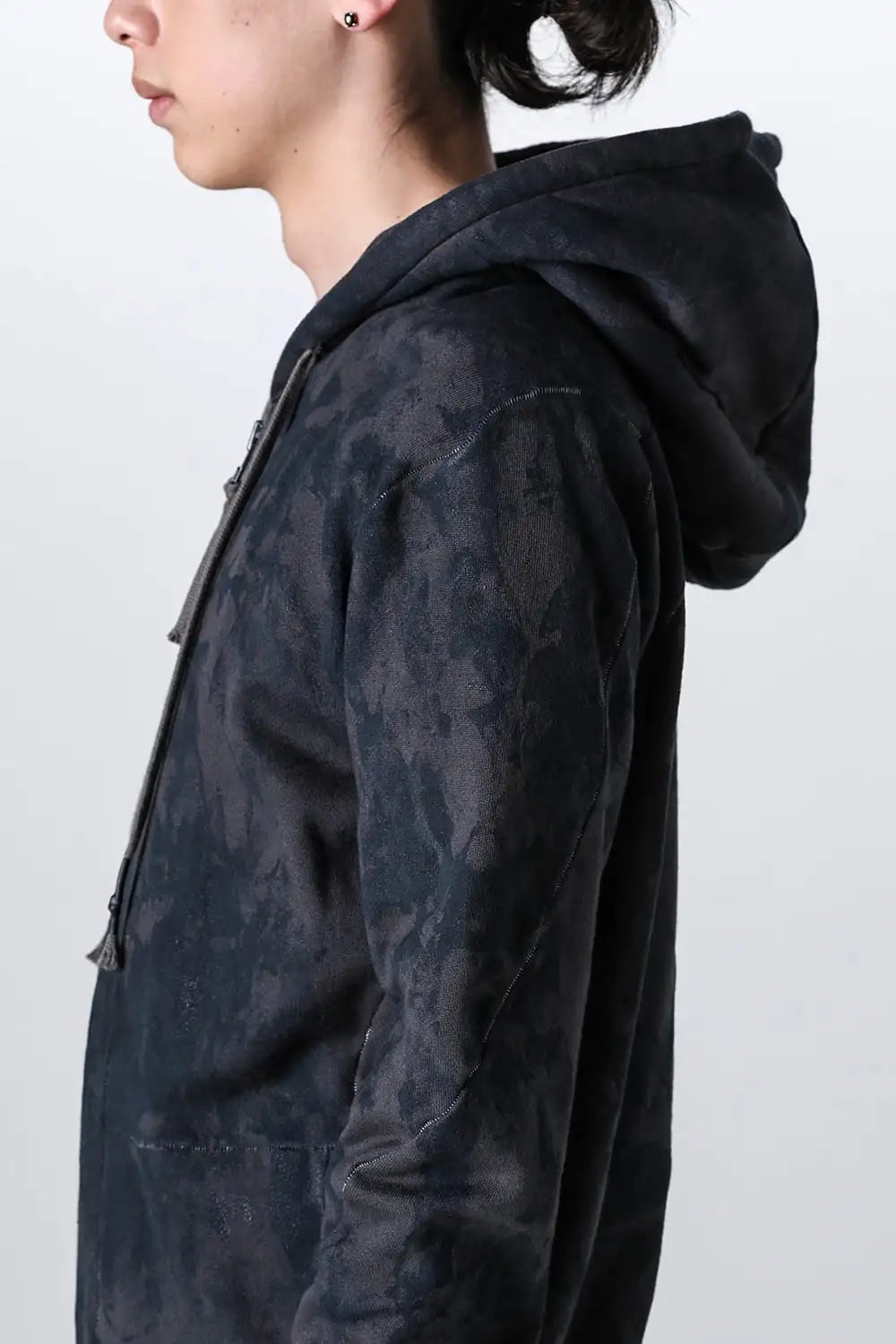 Untwisted Fleece-Lined Coating Hooded Jacket