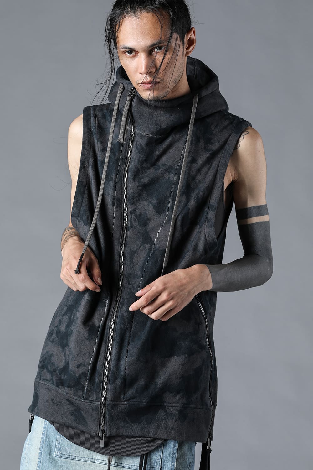 Untwisted Fleece-Line Coate Hooded Vest