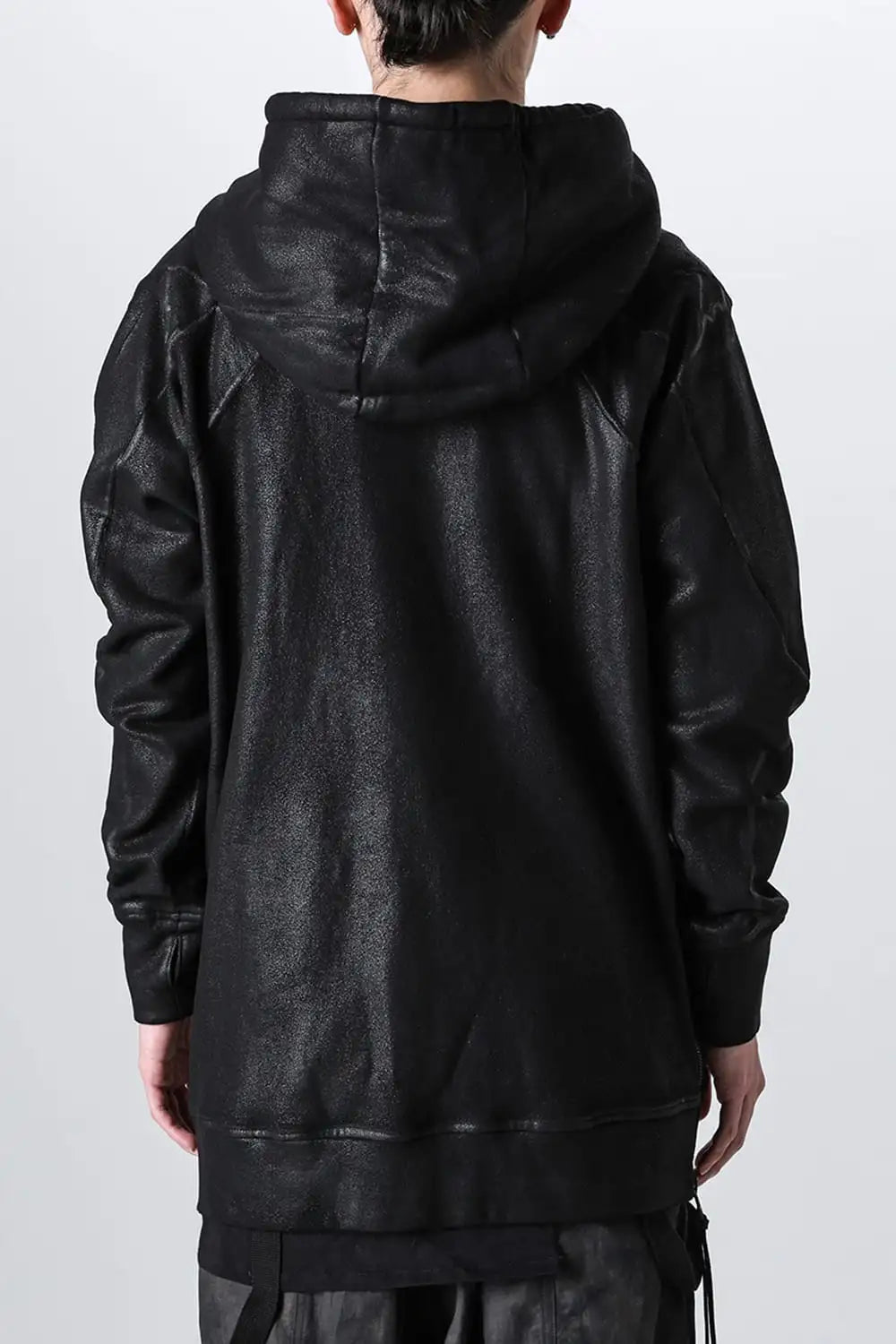 Untwisted Fleece-Lined Coating Hooded Jacket