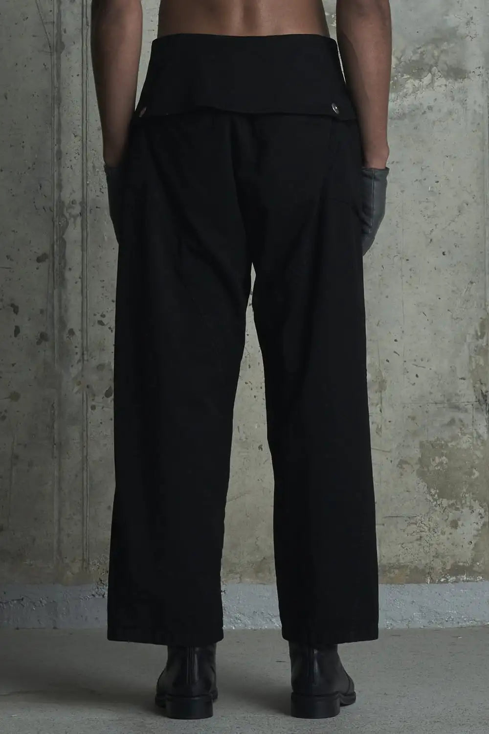 Flap Trousers Pure Dyed Cotton
