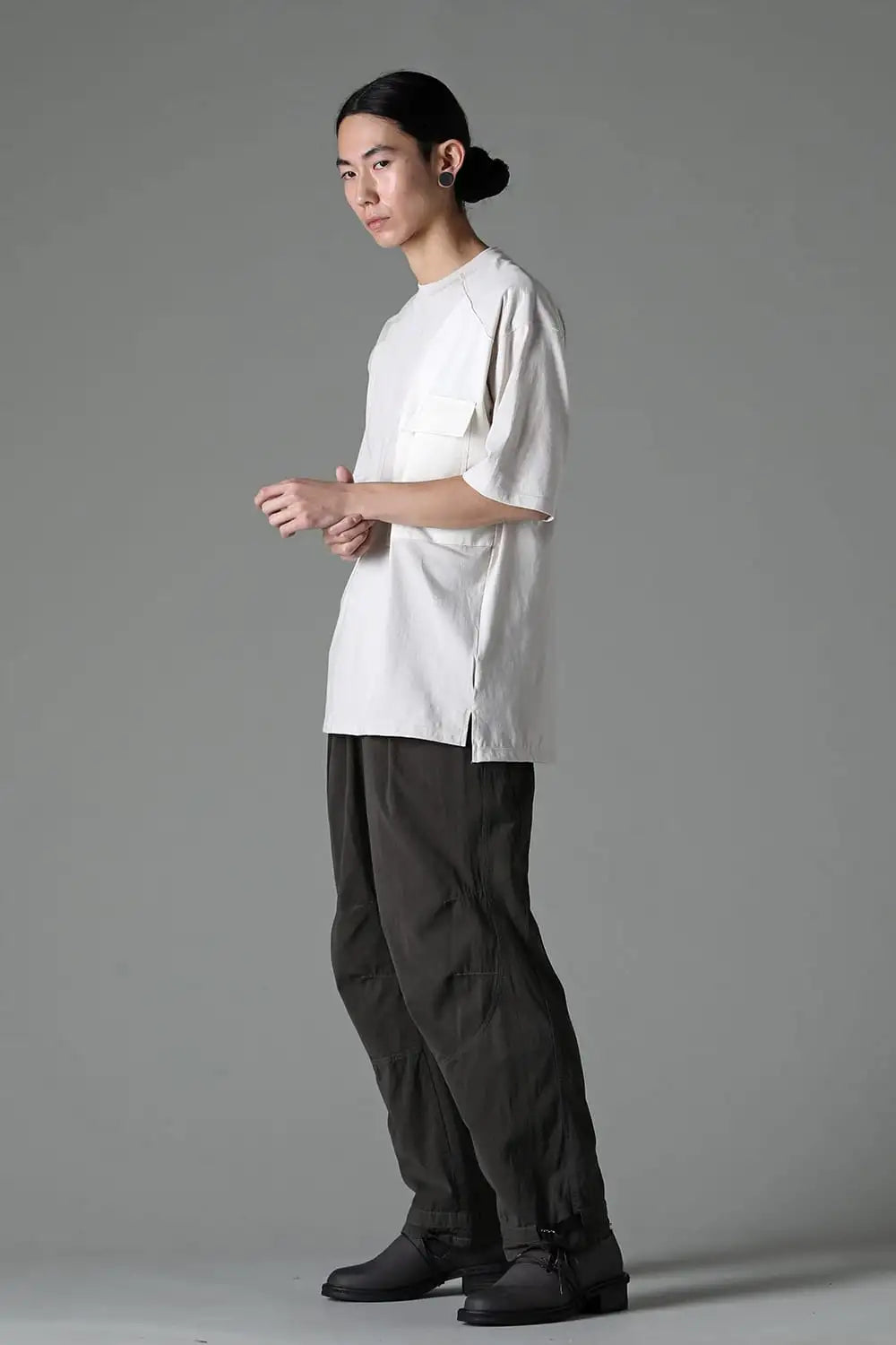 Cotton Jersey Pocket T-shirt  L.Gray