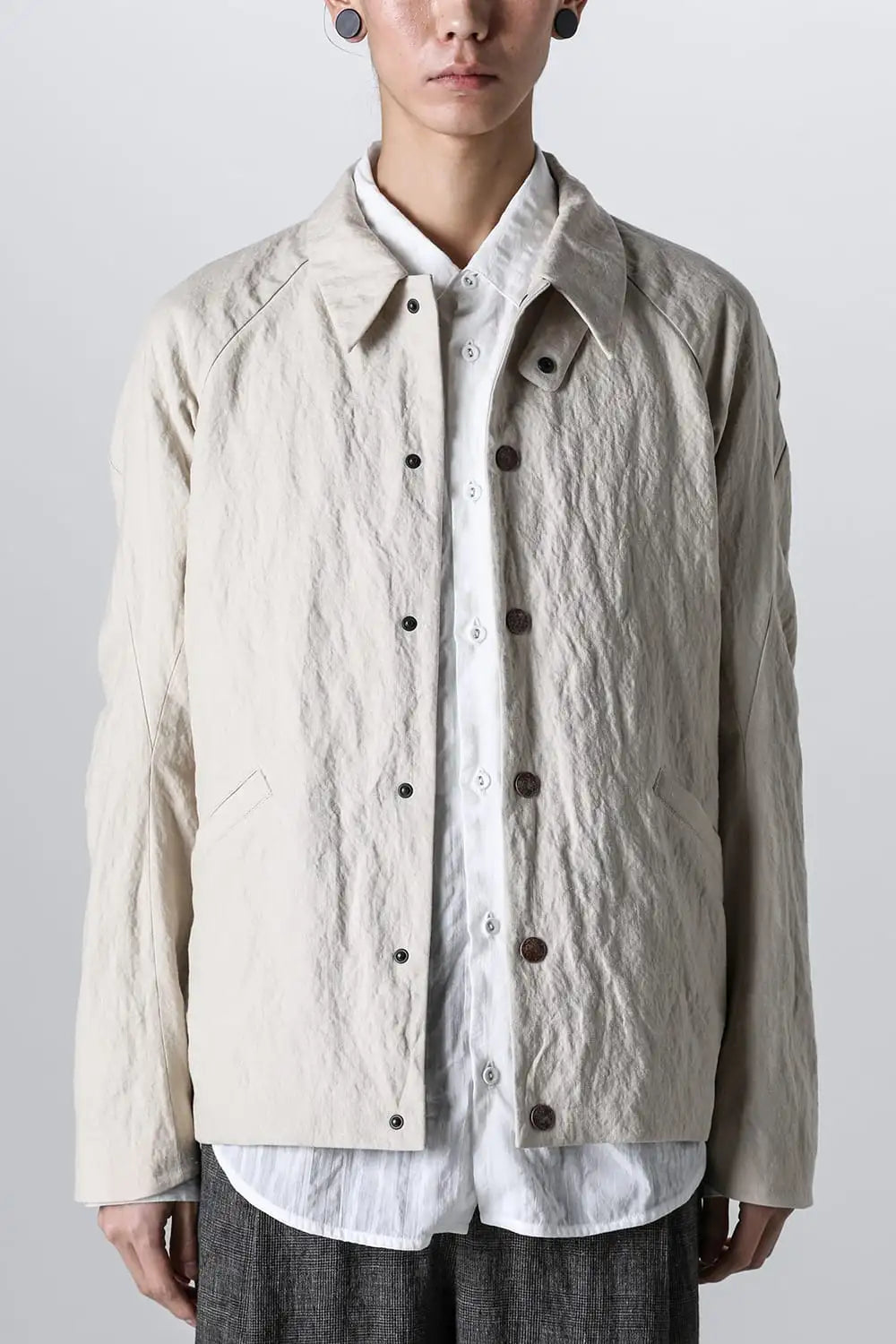 ジャケット カナパコットンメタルシュリンク