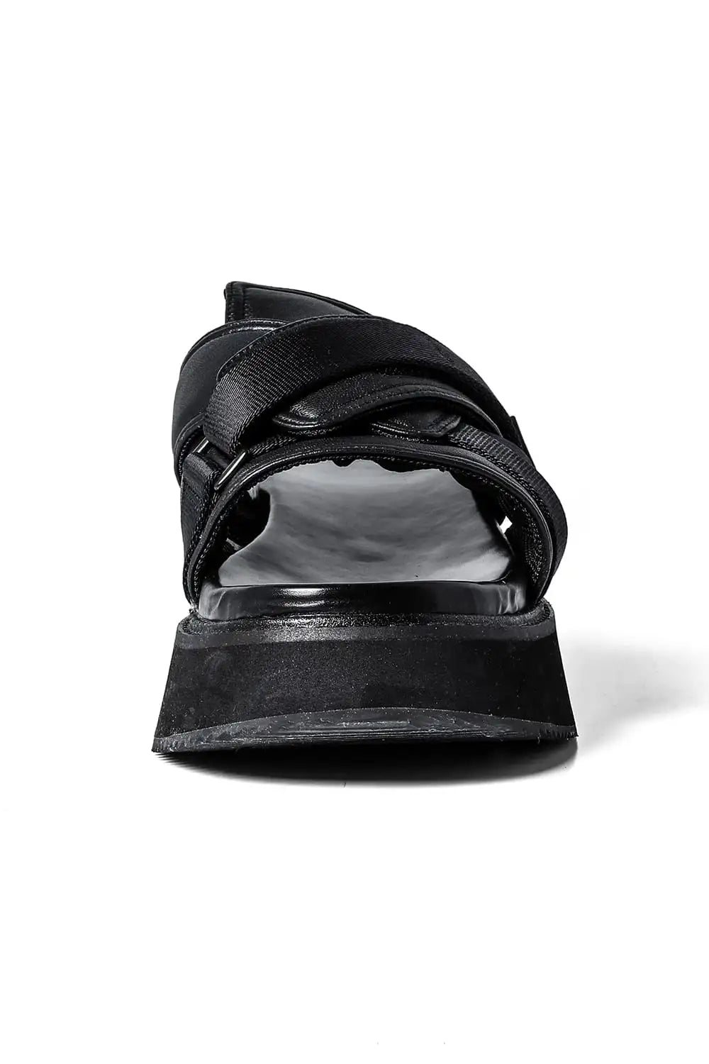 Coated Goat Suede Velcro Sandal