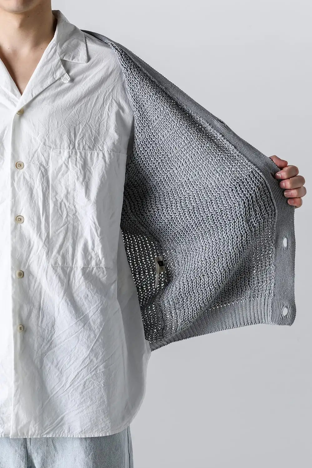 ディバーテッド リブカーディガン