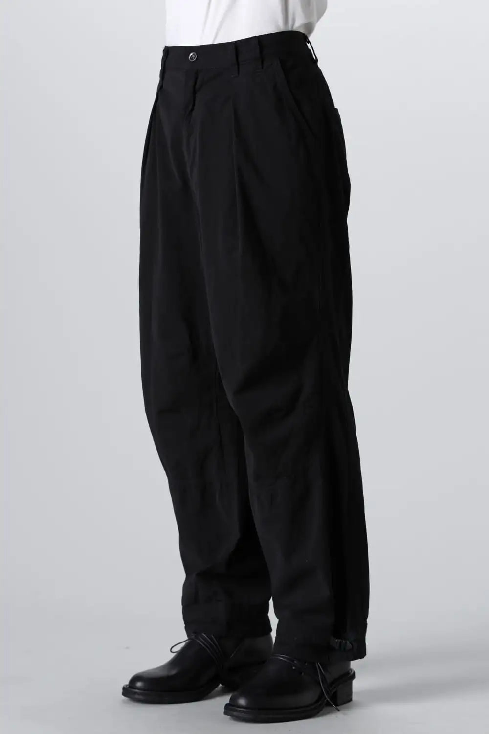 Dry Cotton Wide Trousers  Black