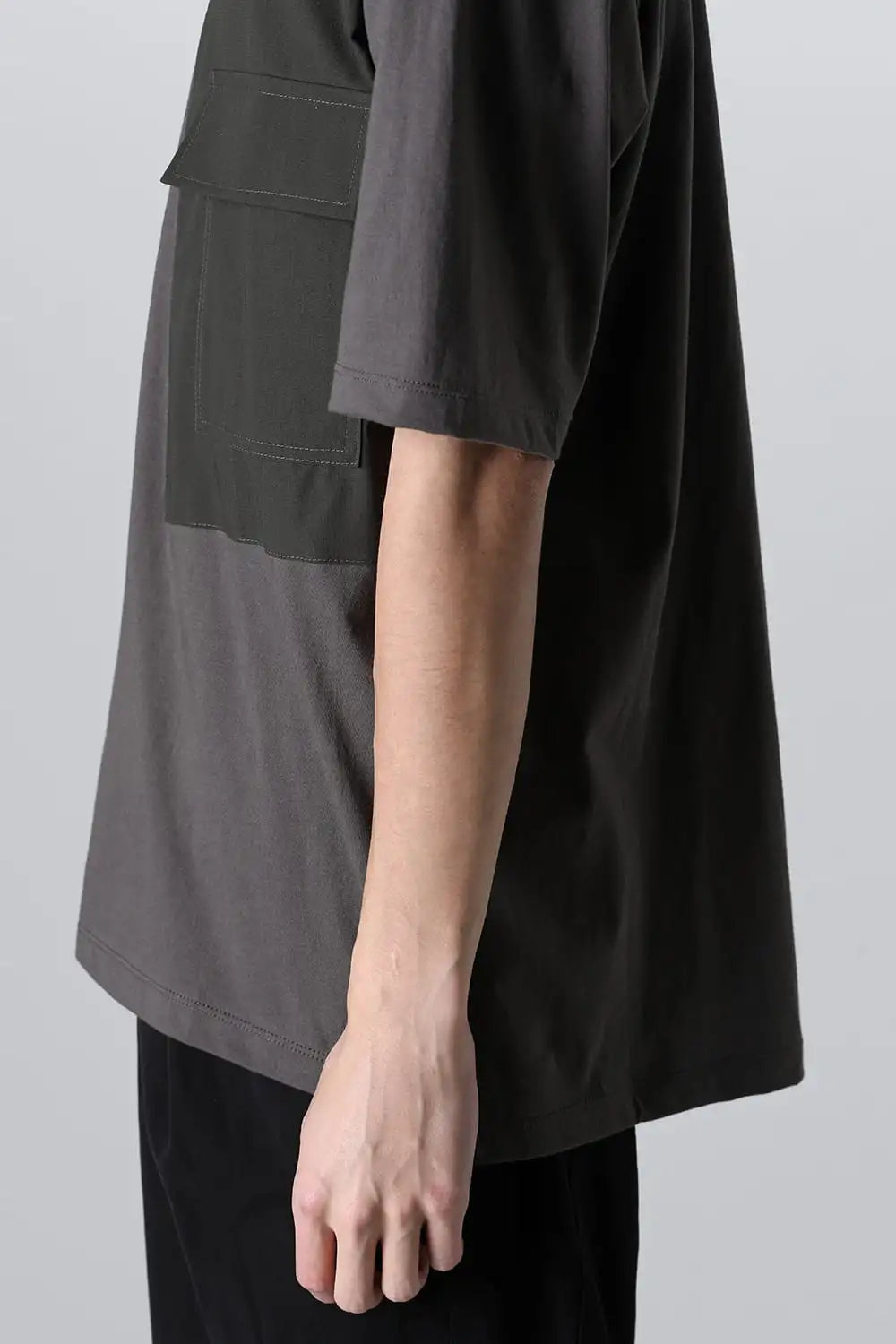 Cotton Jersey Pocket T-shirt  Gray