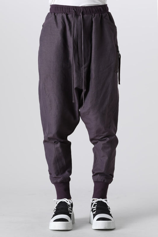 Nylon/Cotton Grosgrain Sarrouel Pants Sepia