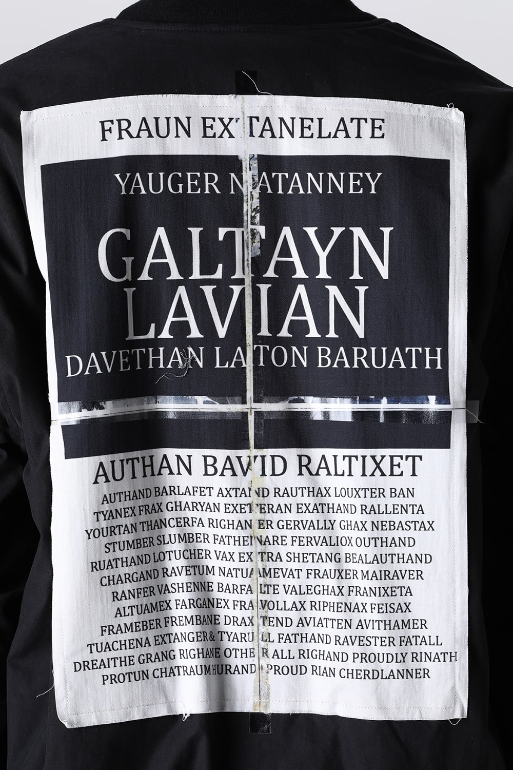 Oversized Bomber Jacket w/Printed Patches