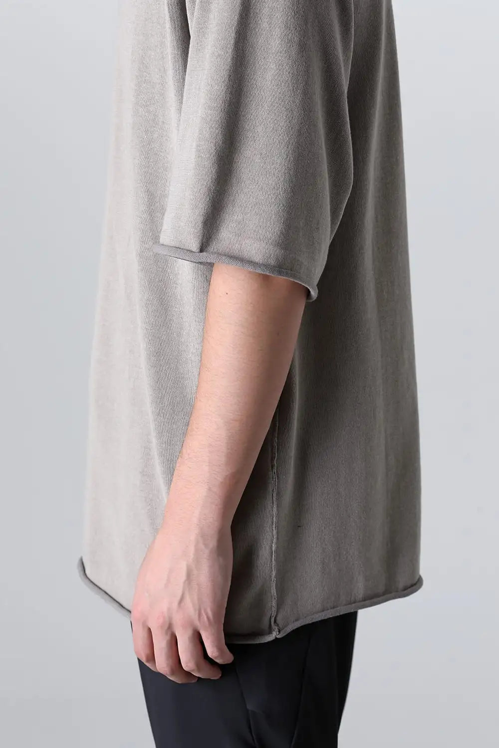 Short sleeve High twist cotton Light Gray